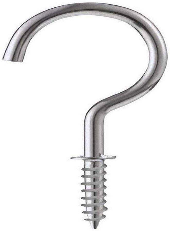 SASALES Steel Cup Ceiling Hooks Holder Heavy Duty J Hook. (1Inch) - Pack of 10 Pcs - Image 1